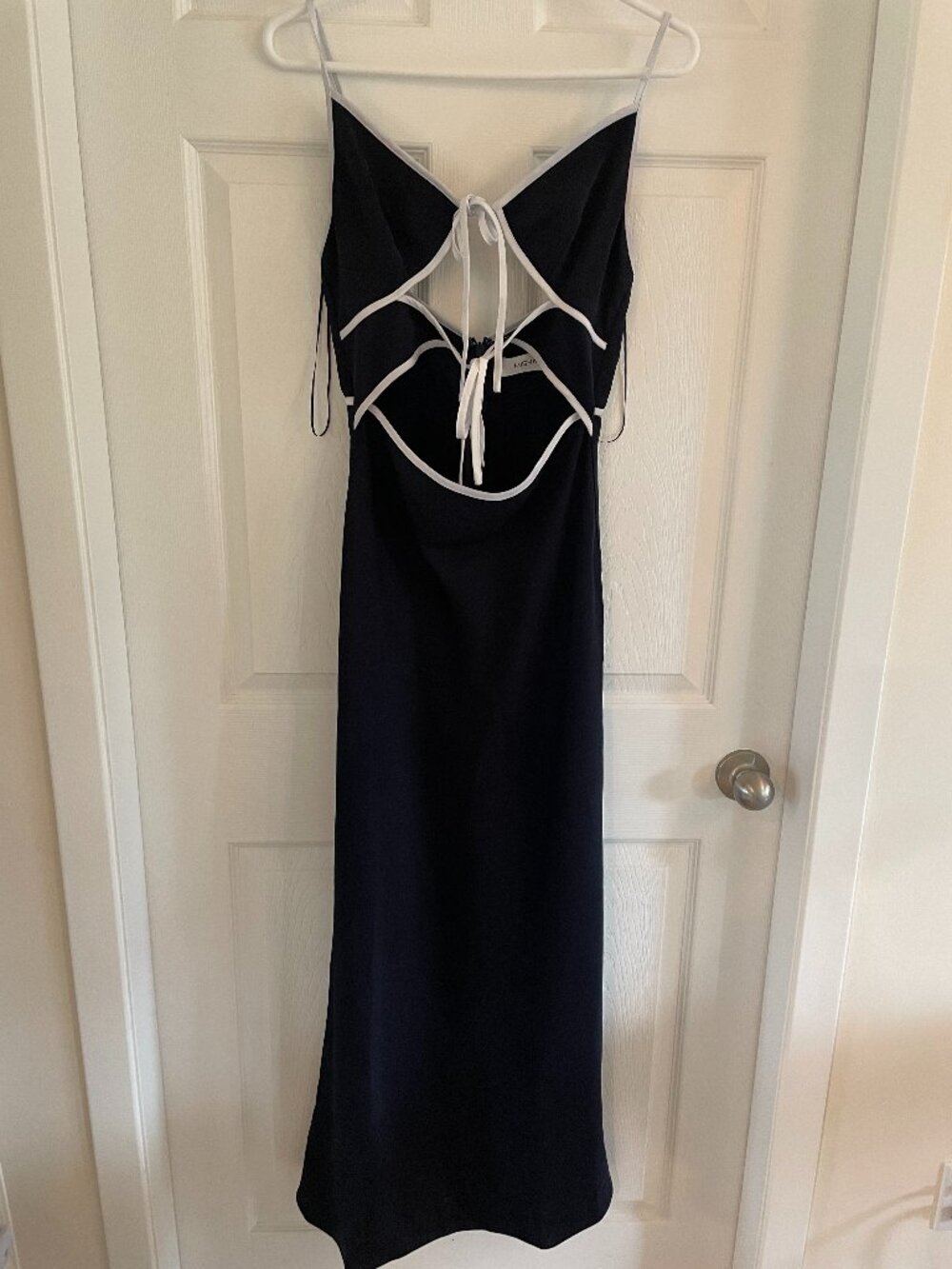 MISHA Ramira V-Neck Cutout Midi Dress